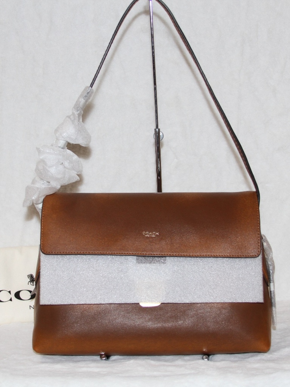 NWT COACH Chelsea Shoulder Bag 30 Loved Leather Purse Handbag Brown - Picture 2 of 9